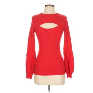 Vine & Love Red NWT Sweater Cut Out Top Pullover Sweater Women Small